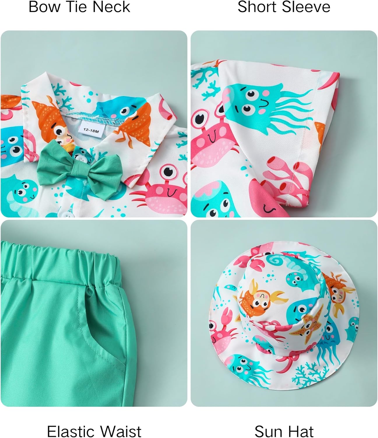 XUANHAO Toddler Boys Summer Malaysian Hot Outfit Set