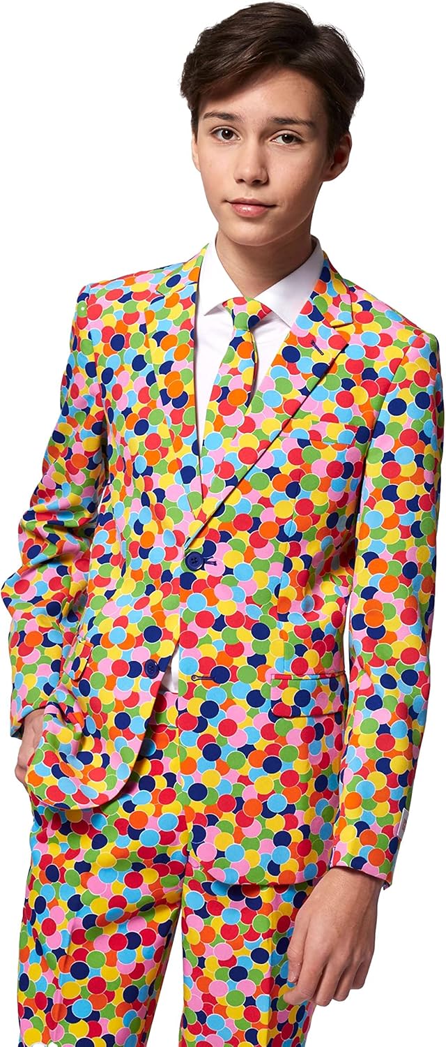Confetti Suit for Teen Boys Aged 10-16 - Slim Fit - PDF party