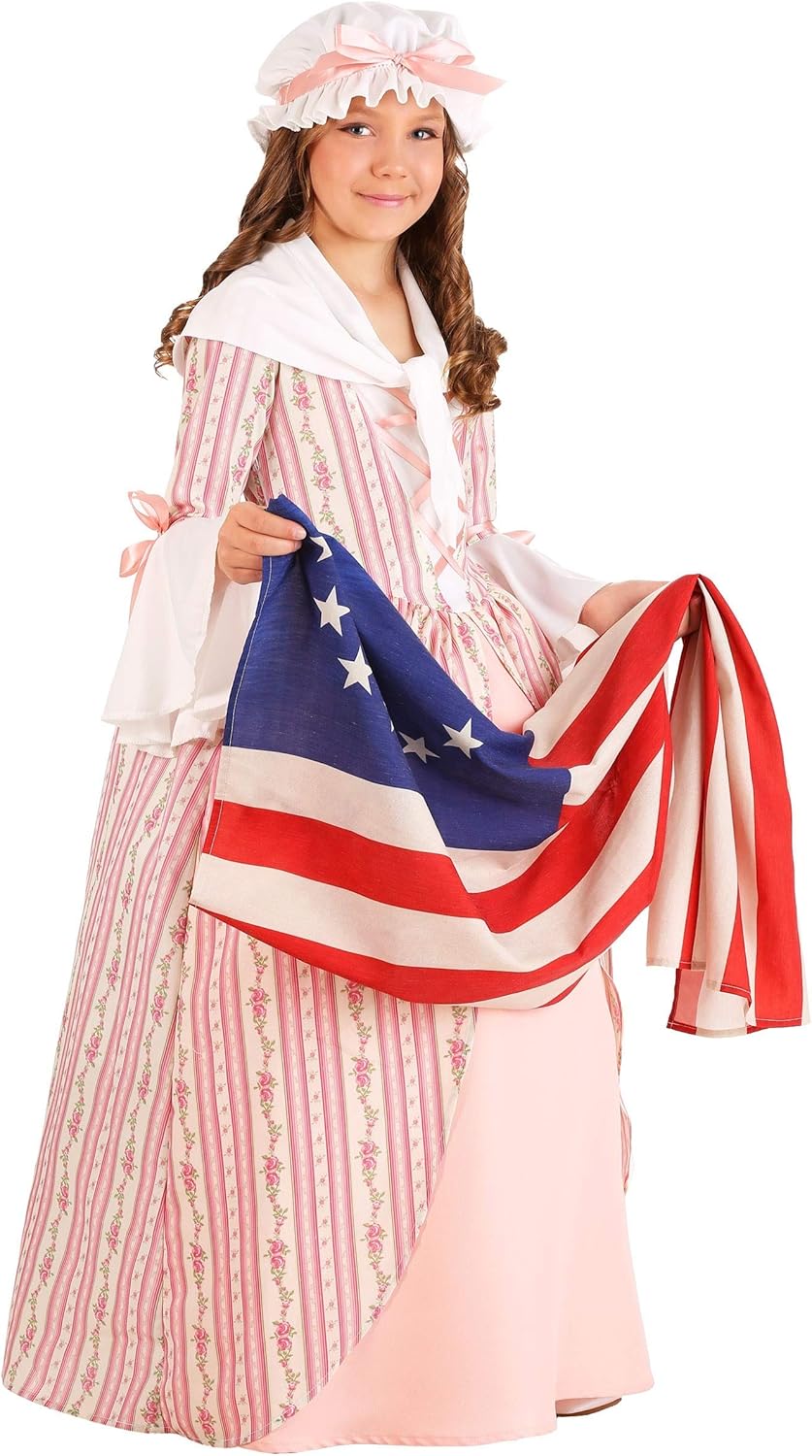 Stunning Victorian Halloween Costume Girls Betsy Ross Costume