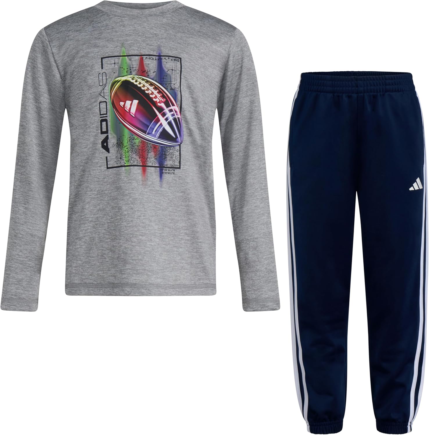 Adidas Boys 2-PiecePoly Mlange Tee Joggers Set