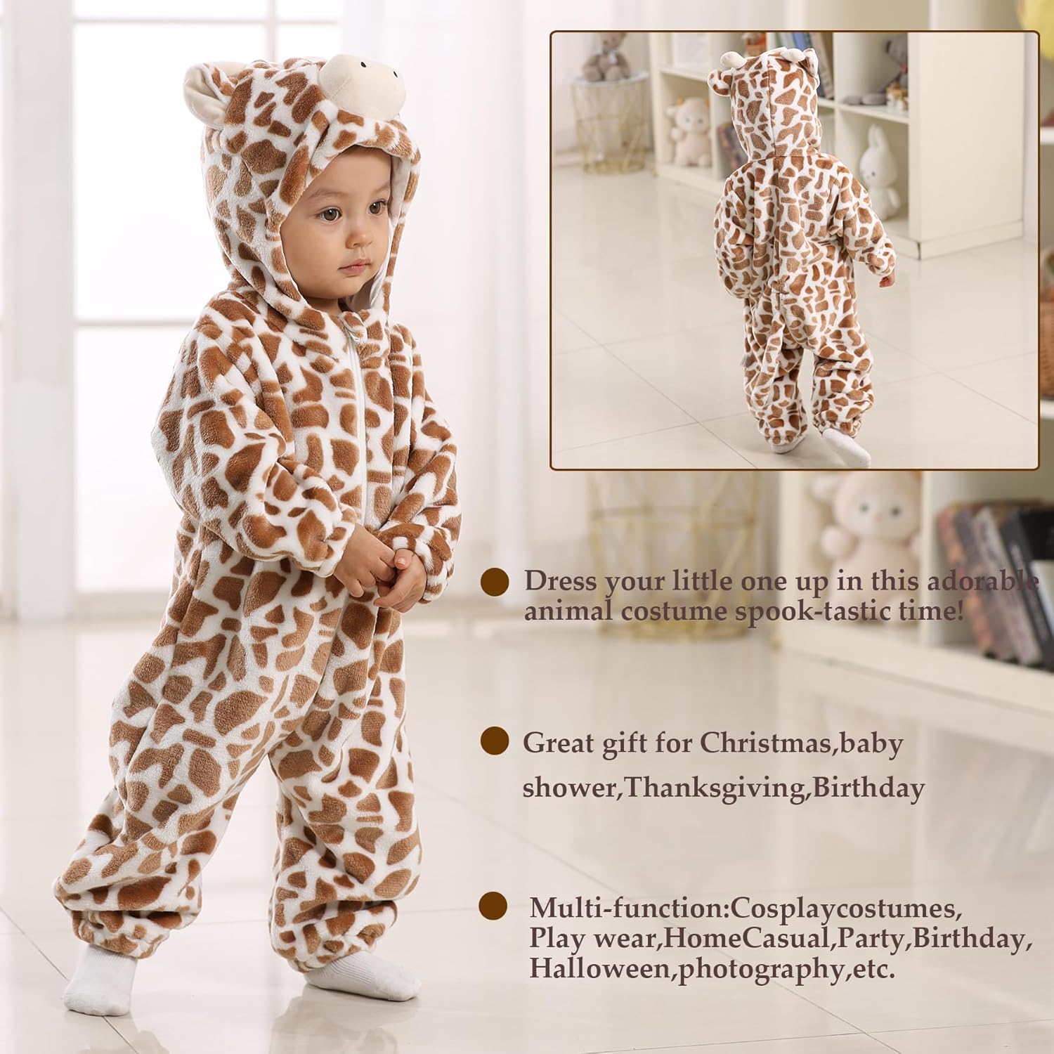 TONWHAR Unisex-Baby Halloween Animal Onesie Cartoon Animal OutcomeRomper for Kids