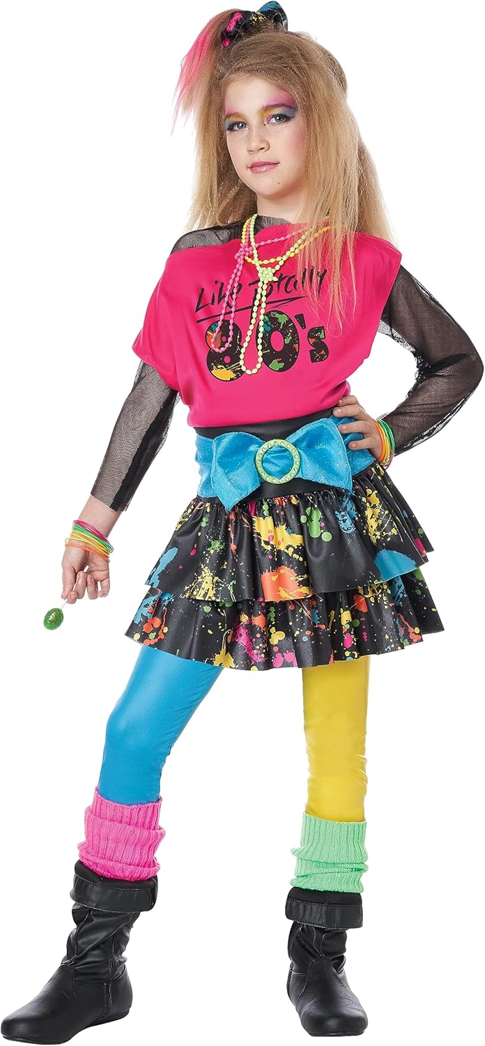 80s Theme Girls Costume Accessories