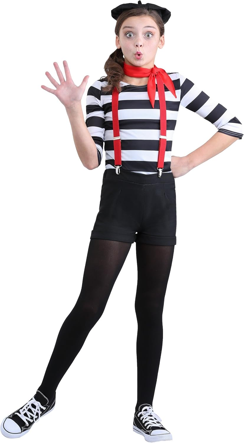 Girls Mime Costume - Street Performer