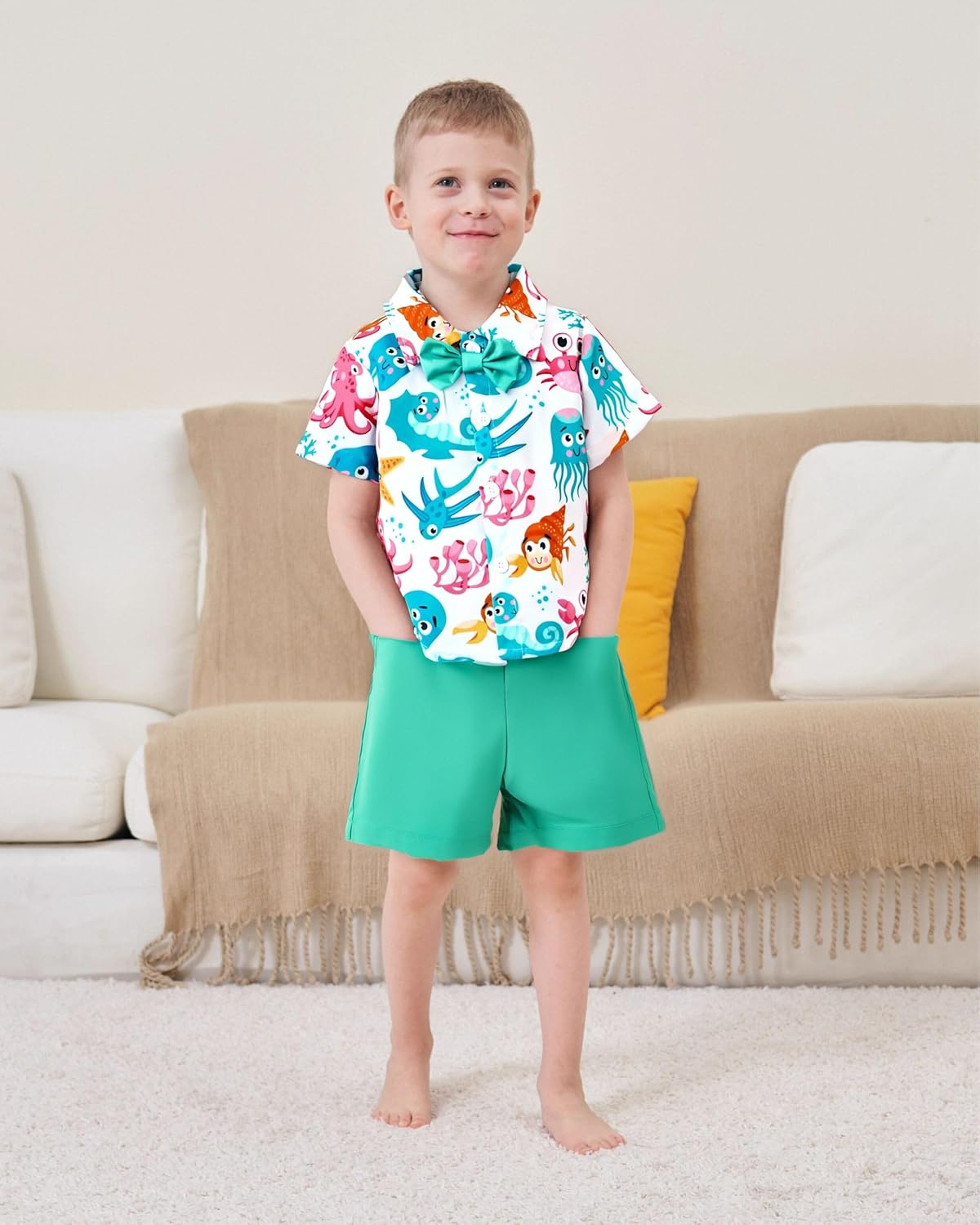 XUANHAO Toddler Boys Summer Malaysian Hot Outfit Set