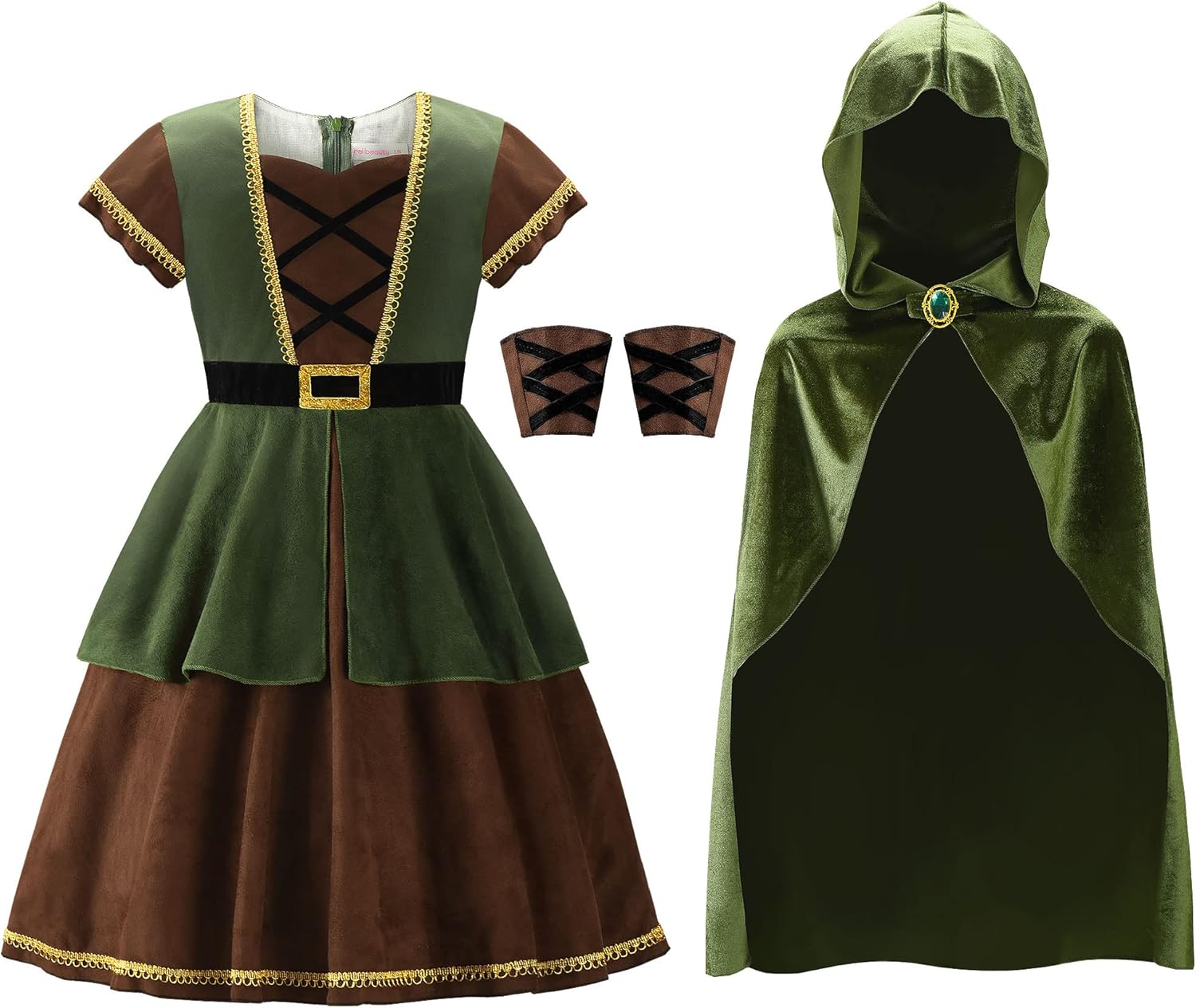 Elegant Archer Green Costume