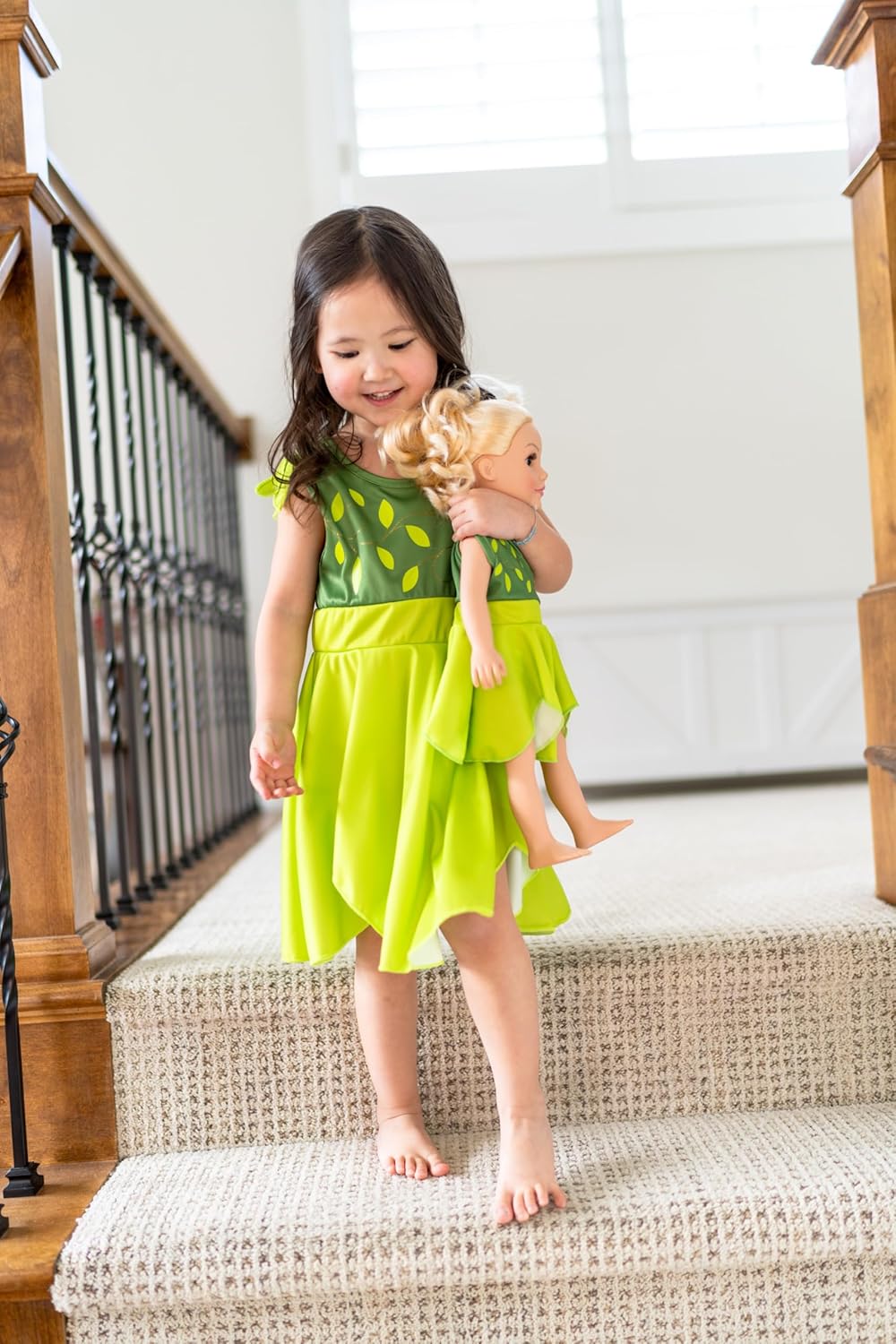 Little Adventures Twirl Pretend Girls Costume - Sparkling Tinkerbell Dress