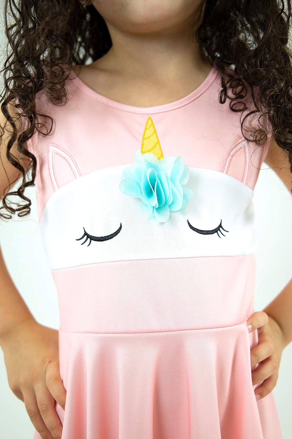 Little Adventures Pink Unicorn Princess Twirl Dress Girls