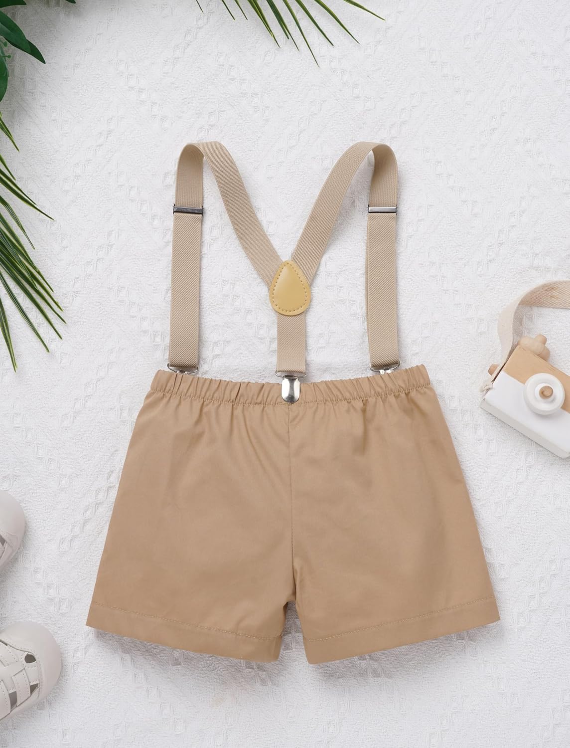 IMEKIS 1st Birthday Outfit Jungle Safari AnimalRomper Suspenders Hat