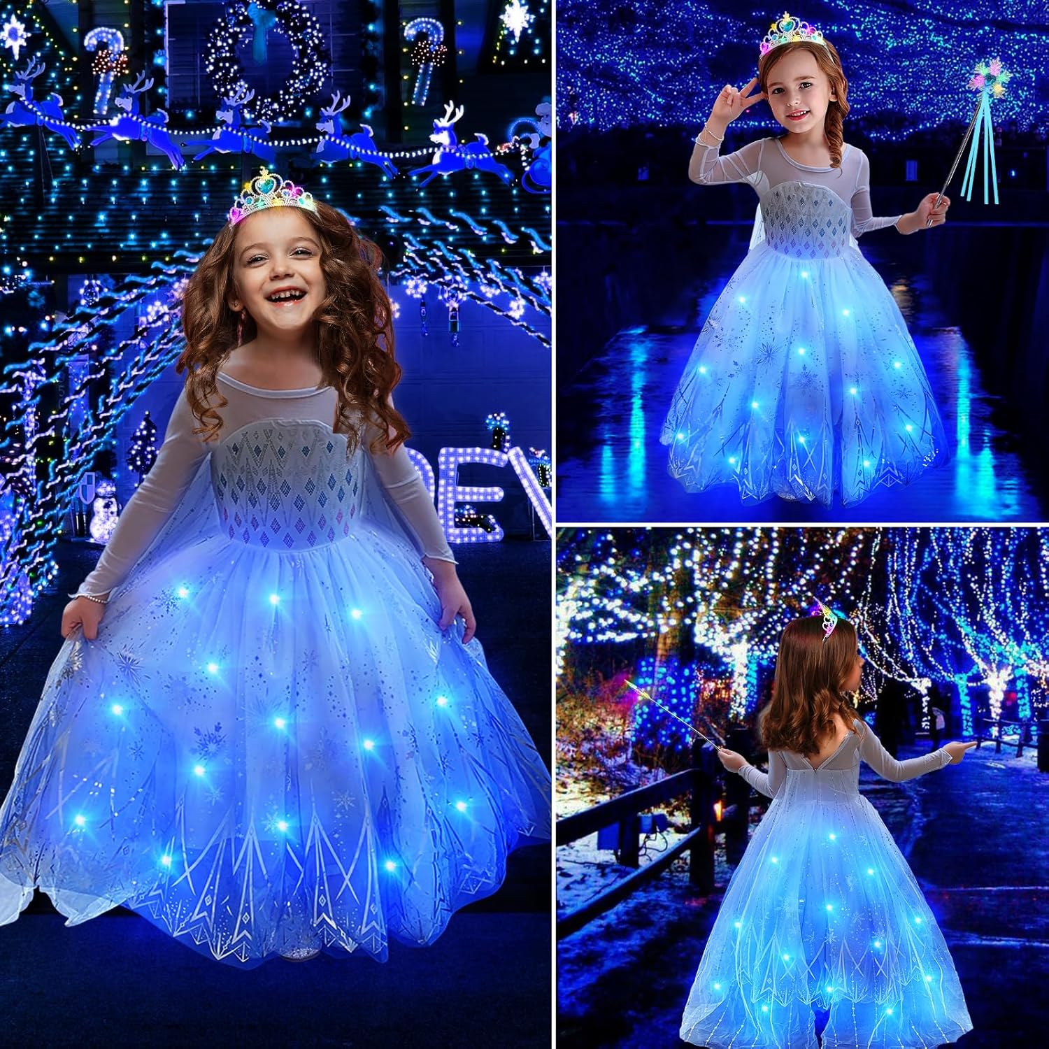 Latocos Light Up Princess Costume for Girls