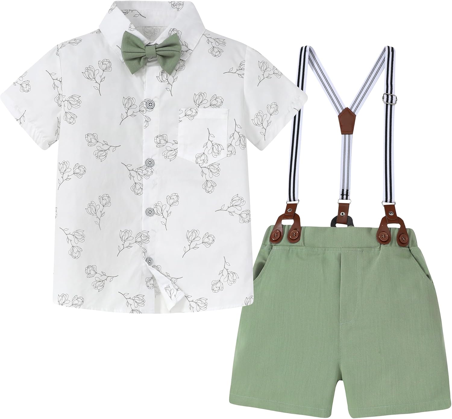 ZOEREA Boys Summer Short Set Casual Formal Outfit 5-10Y