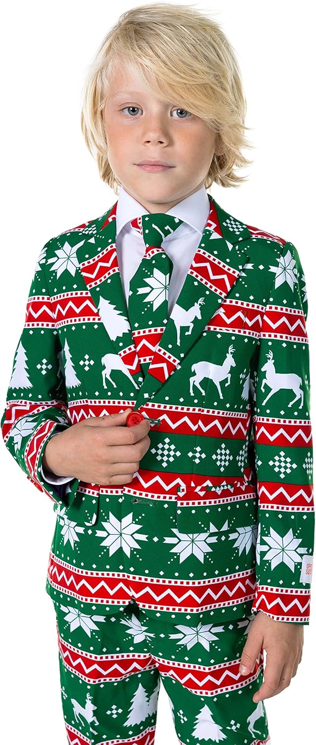 Opposuits Boys Festive Christmas Suit - Perfect for Xmas