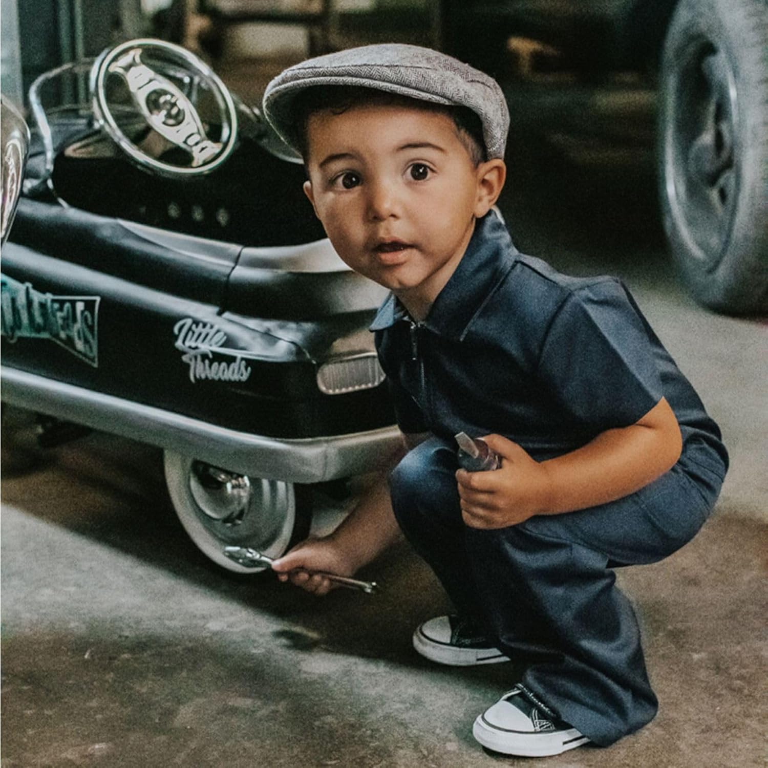 Knuckleheads Mechanic Photoshoot Overall Puzzle Jumpsuit for Boys Girls