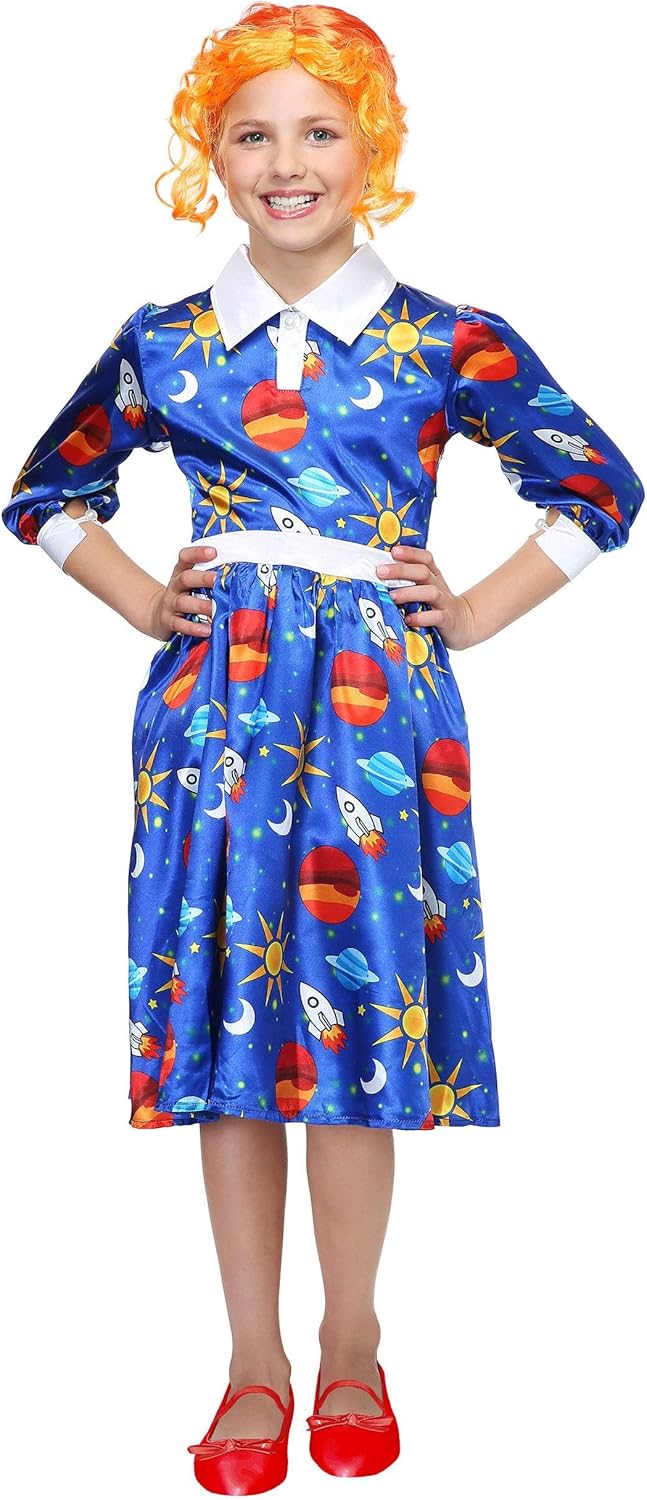 Girls Miss Frizzle Magic School Bus Costume - Science Teacher attire for kids