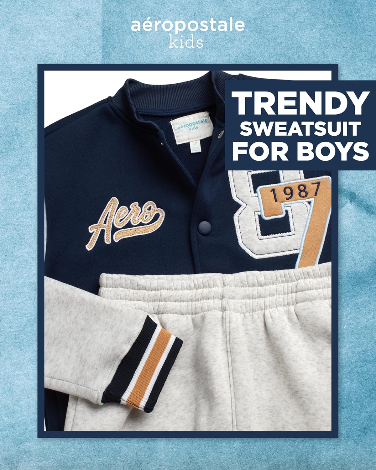 Bomber Jacket Jogger Set for Boys