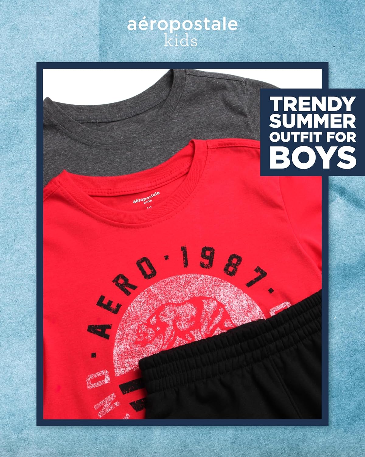 Style with Comfort Boys T-Shirt Fleece Shorts Set 4-12